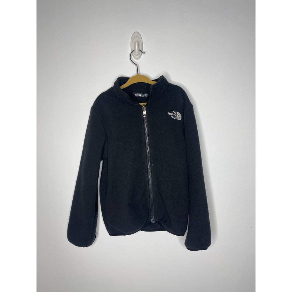 The North Face Boys Black Mock Neck Pockets Full Zip Fleece Jacket Size XXS